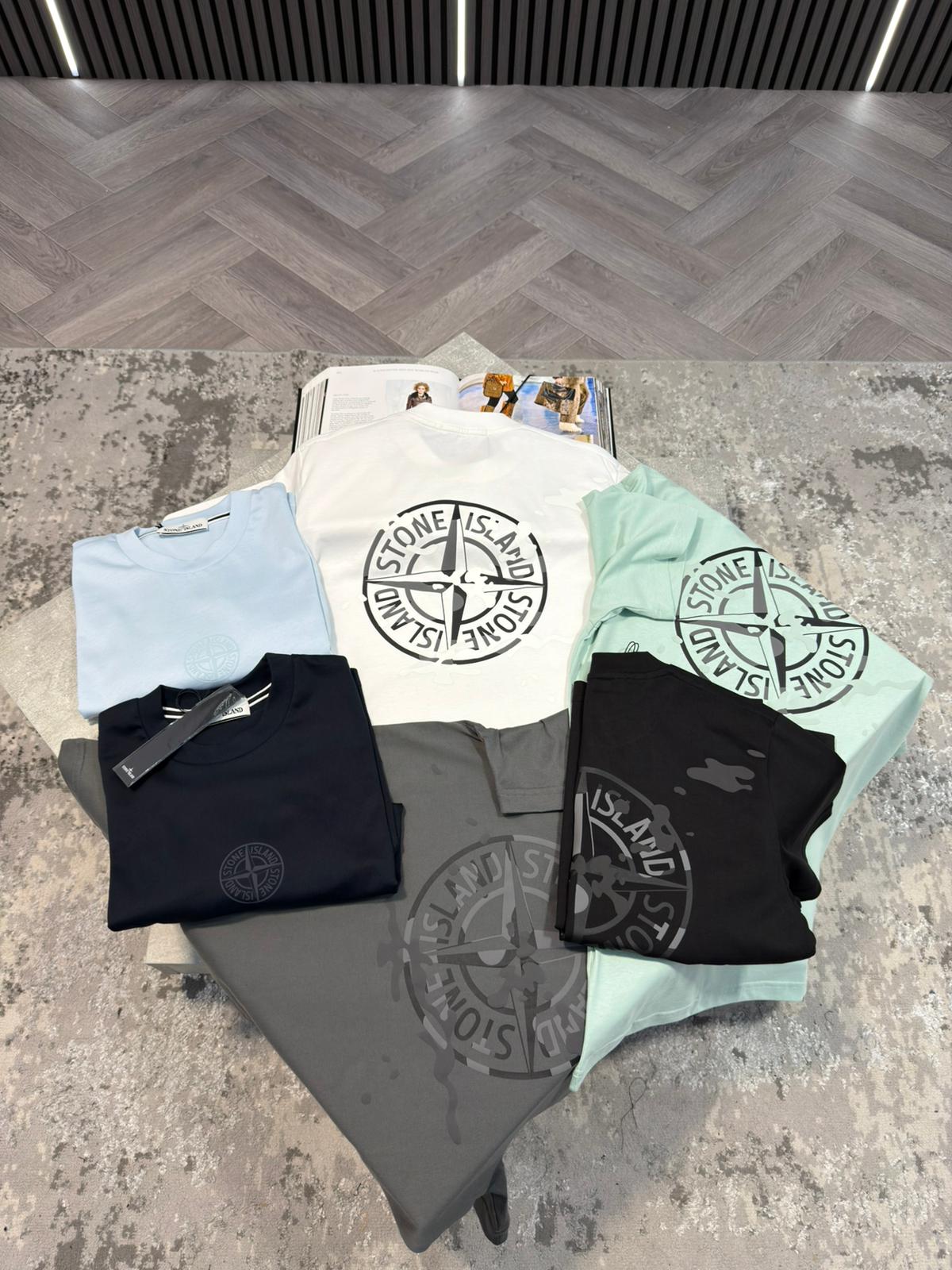 Stone Tshirt Navy image 3