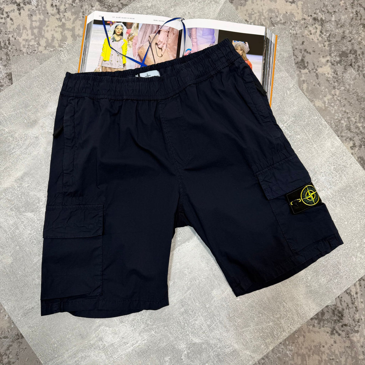 Stone cargo shorts Navy image 0