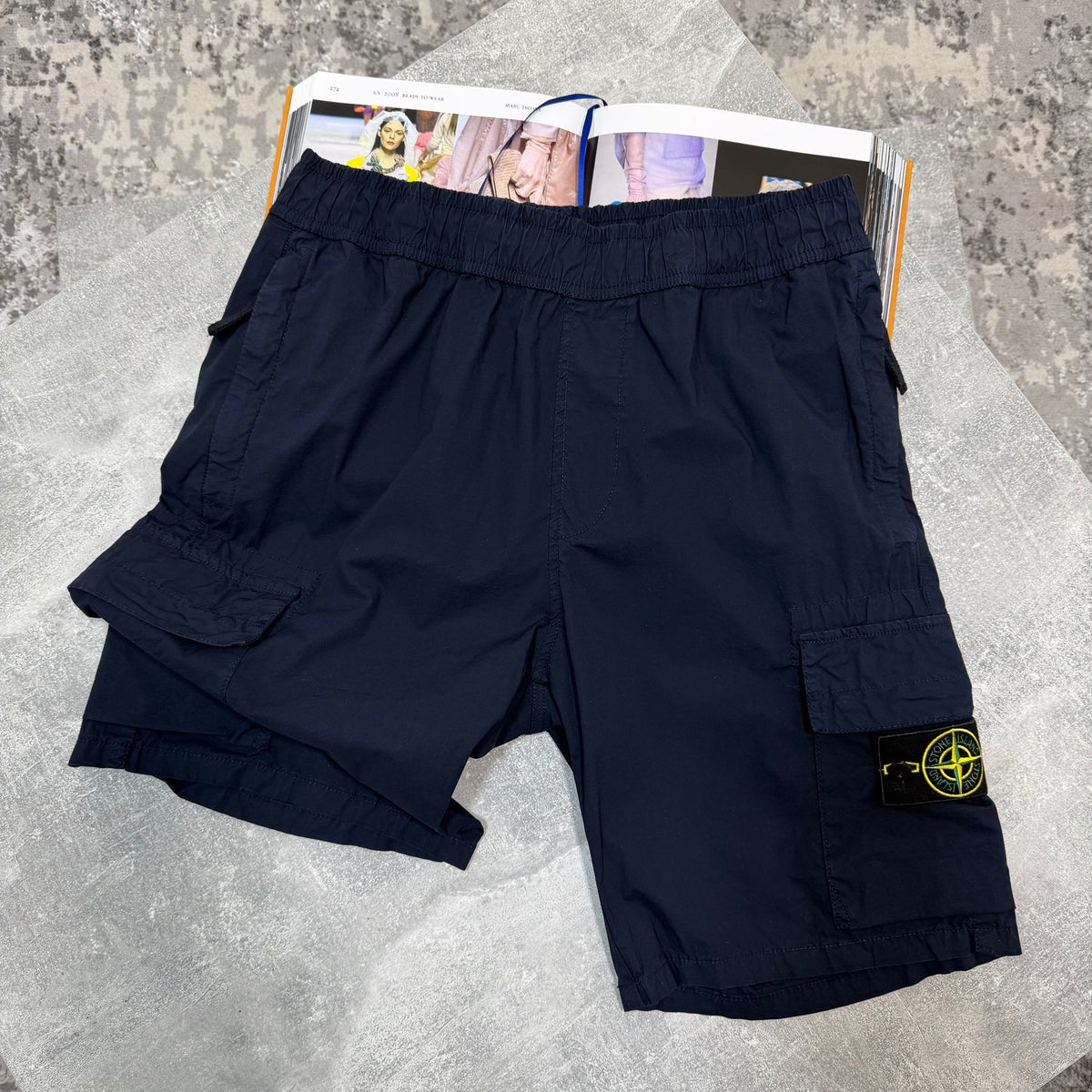 Stone cargo shorts Navy image 1