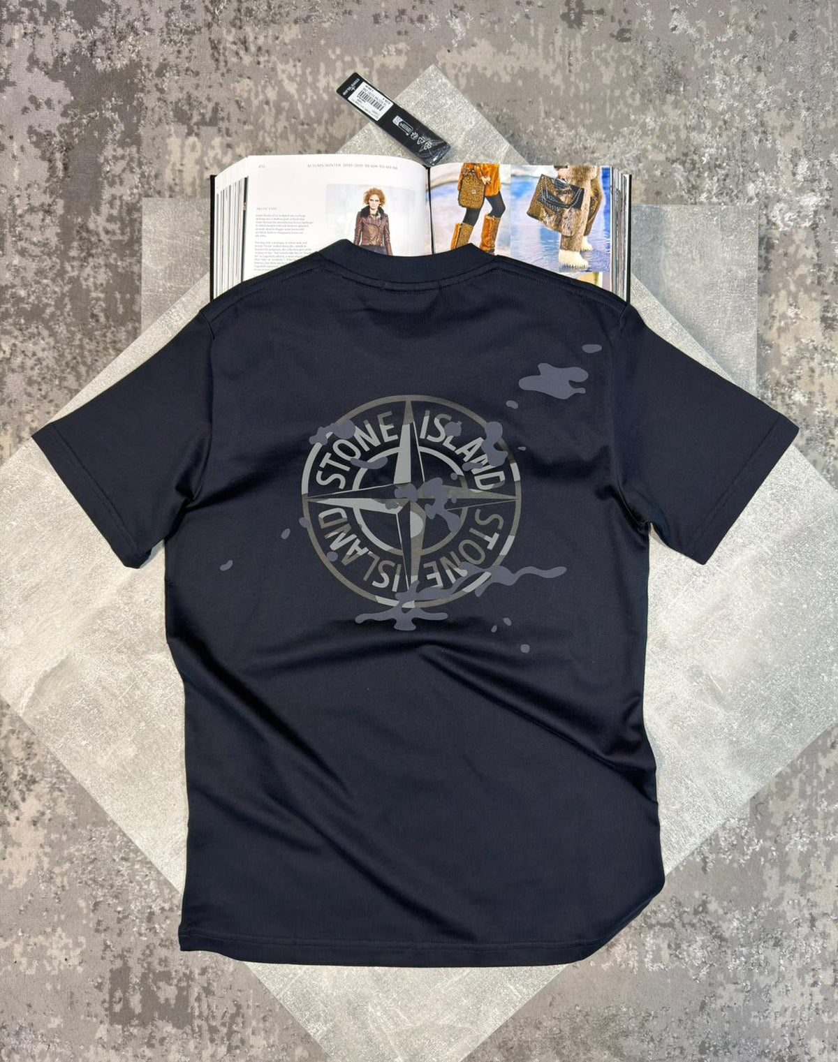 Stone Tshirt Navy image 1