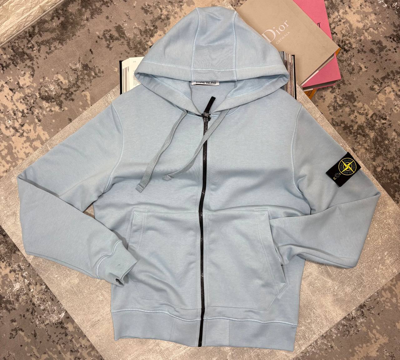 Stone Zip Ups Hoodie Light blue image 0