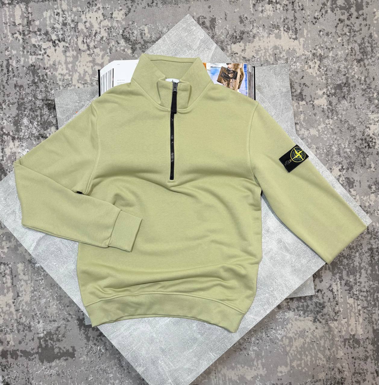 Stone 1/4 Zip Lime image 0