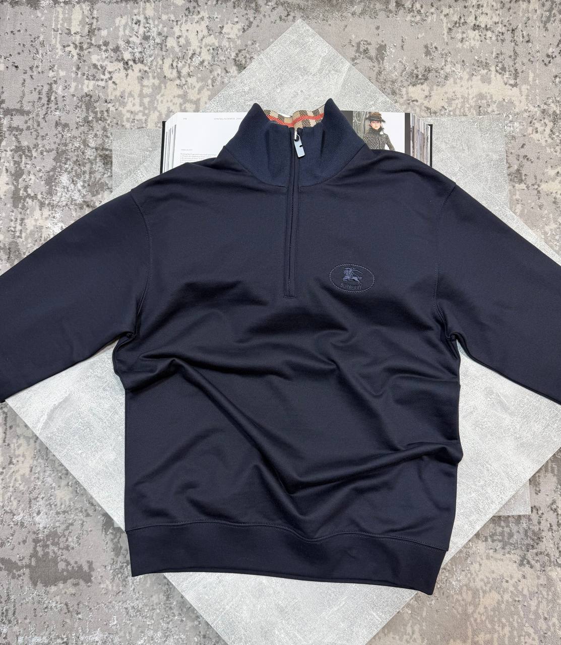 Burb 1/4 Zips Navy Blue image 1