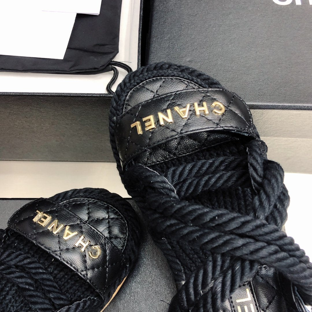 CHNL BLACK CORD SANDAL image 4