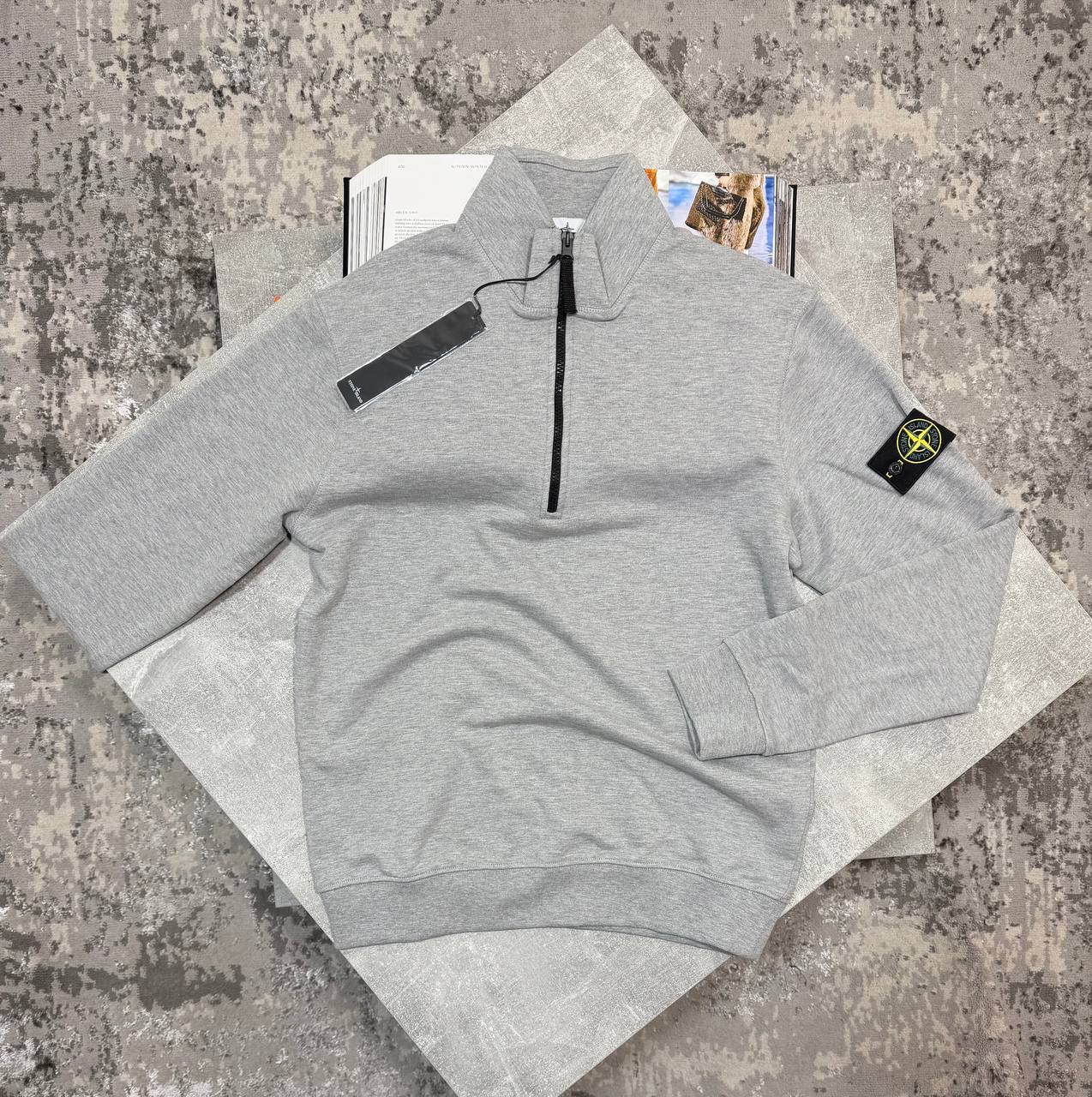 Stone 1/4 Zip Grey image 0