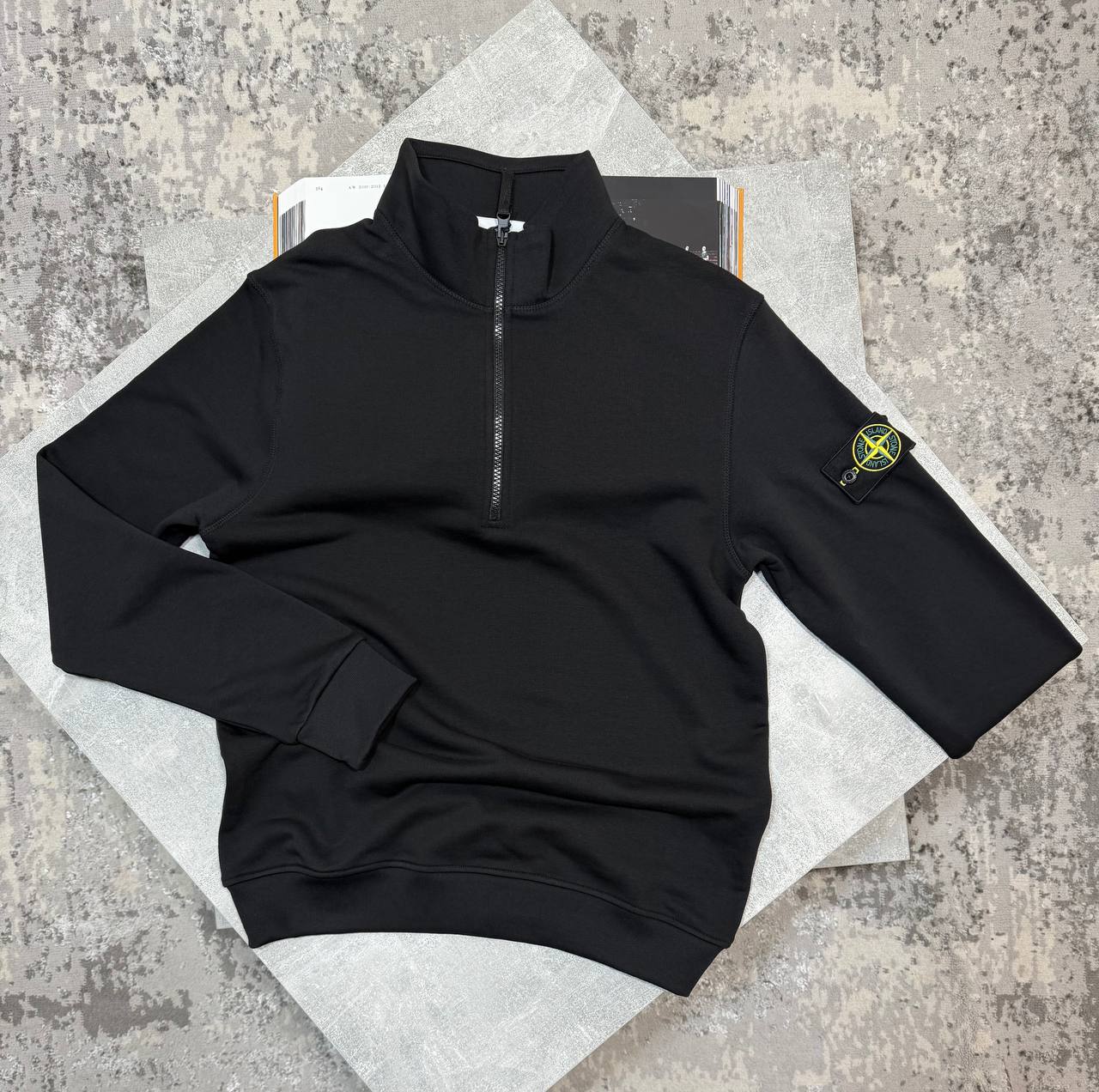 Stone 1/4 Zip Black image 0
