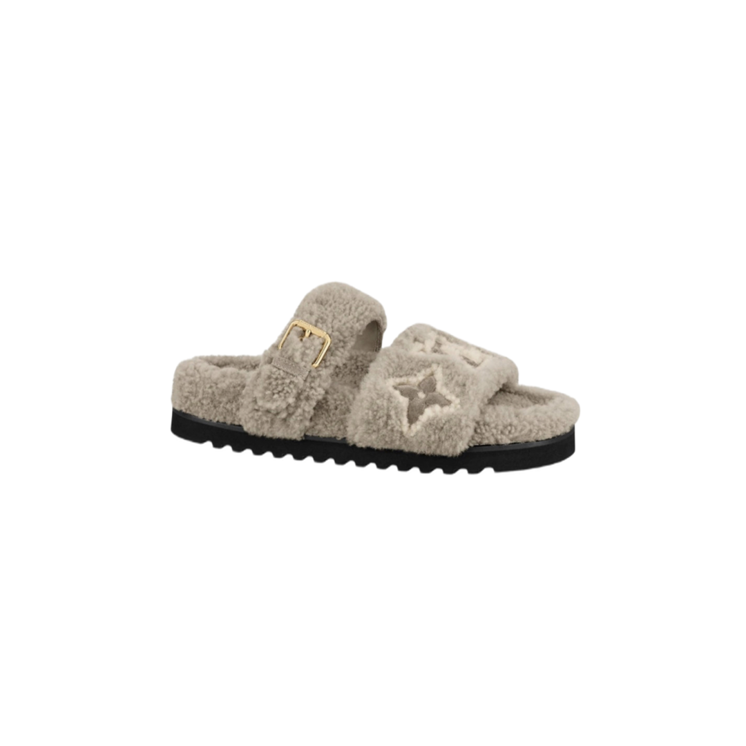 FLUFFY MONOGRAM SANDAL image 0