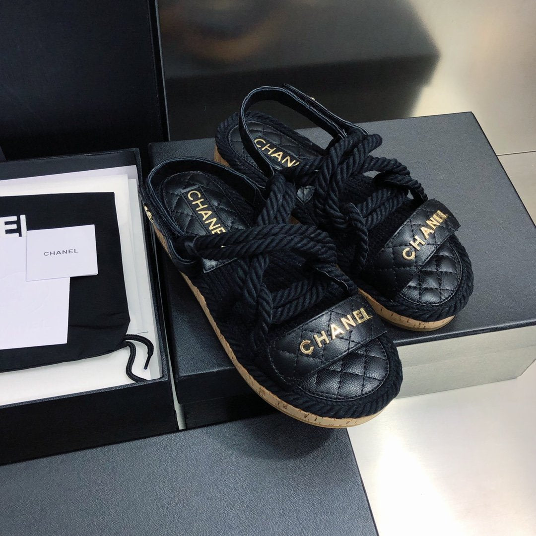 CHNL BLACK CORD SANDAL image 1