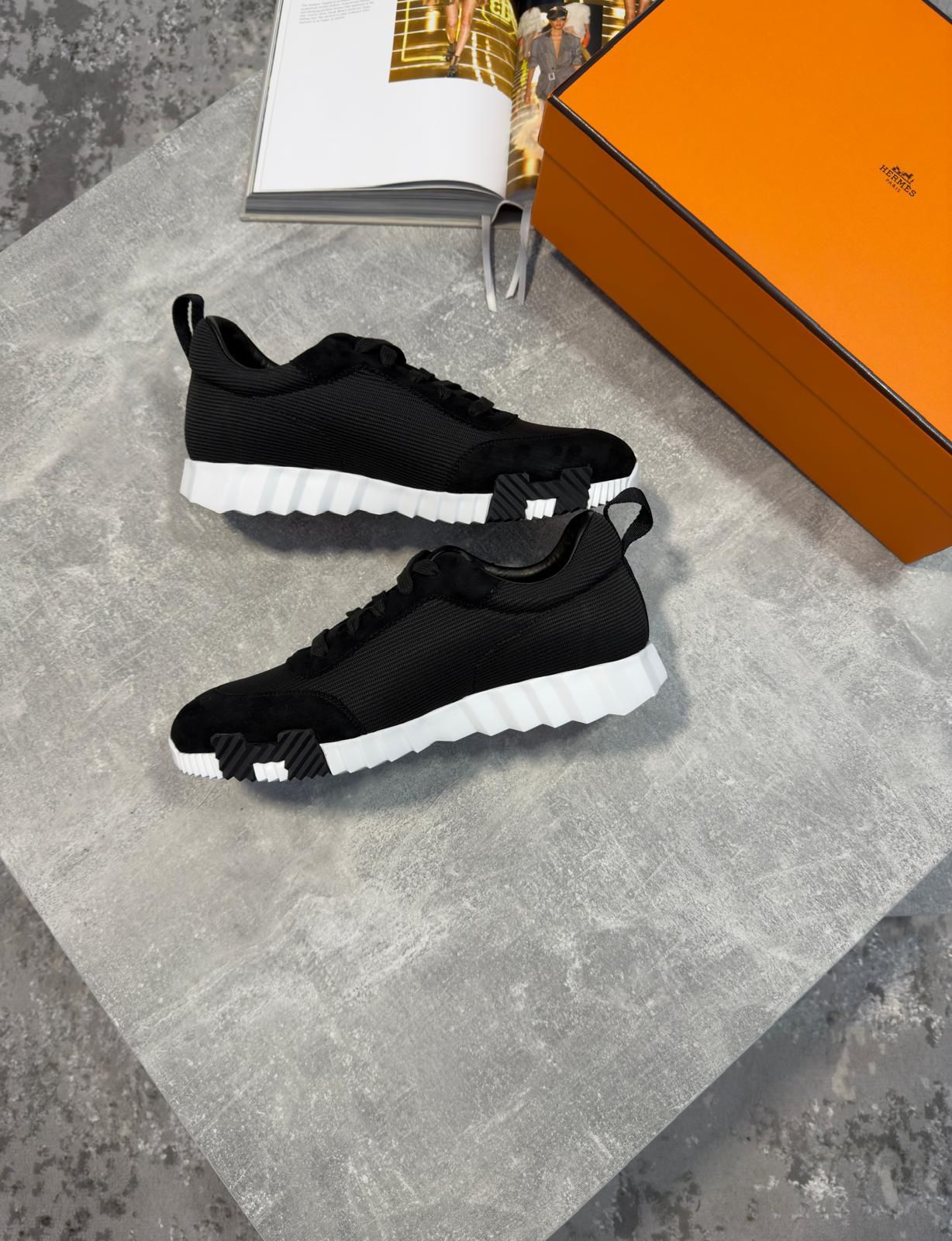 Hermes Trainers Black &amp; Orange image 3