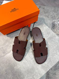 Hermes Sliders Brown Herm