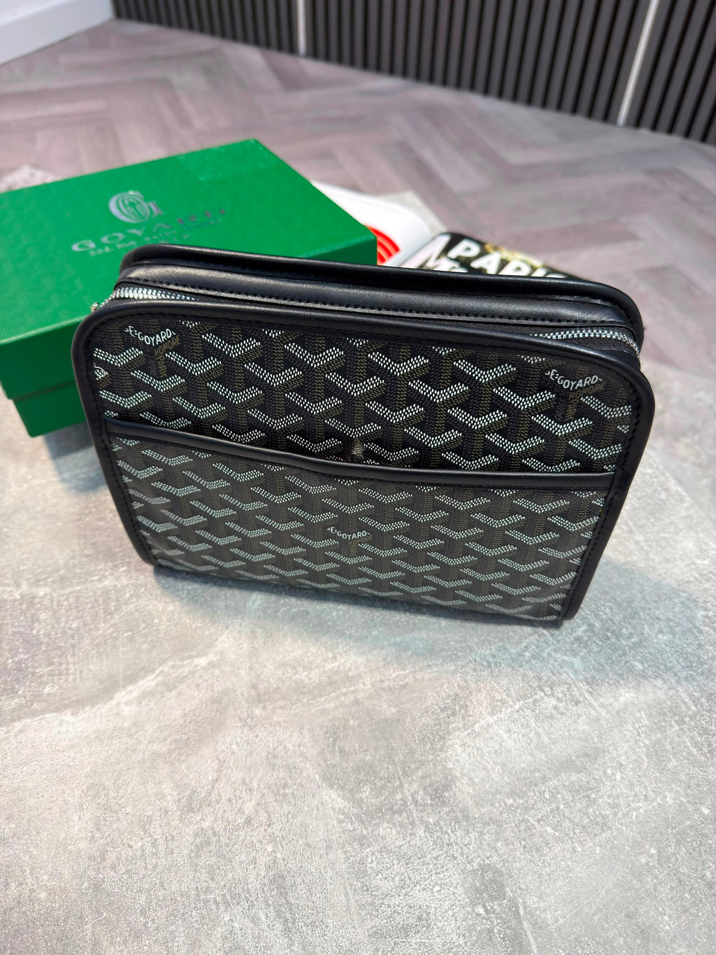 Goyard Mens Wash Bags Black GOYARD