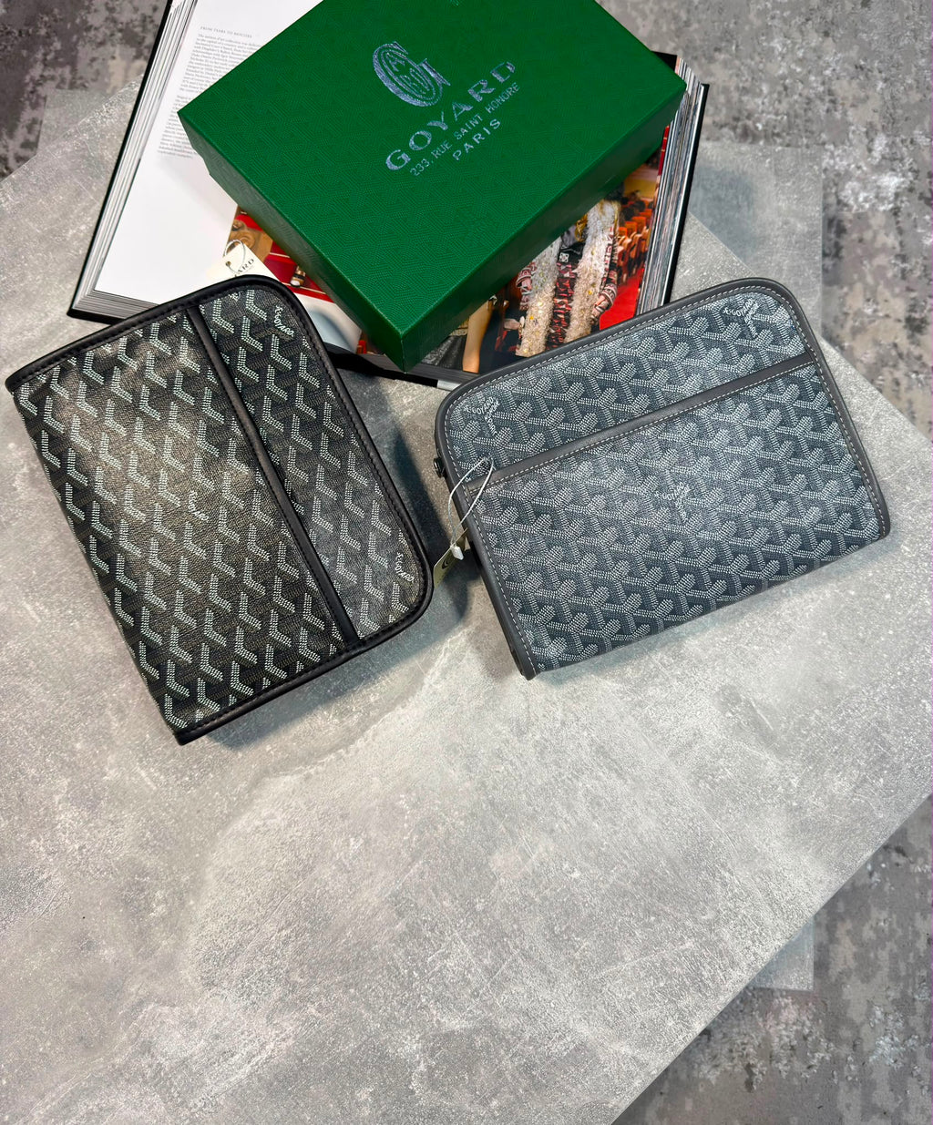 Goyard Mens Wash Bags Grey GOYARD
