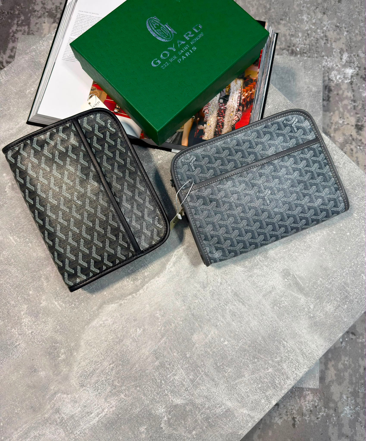 Goyard Mens Wash Bags Grey GOYARD