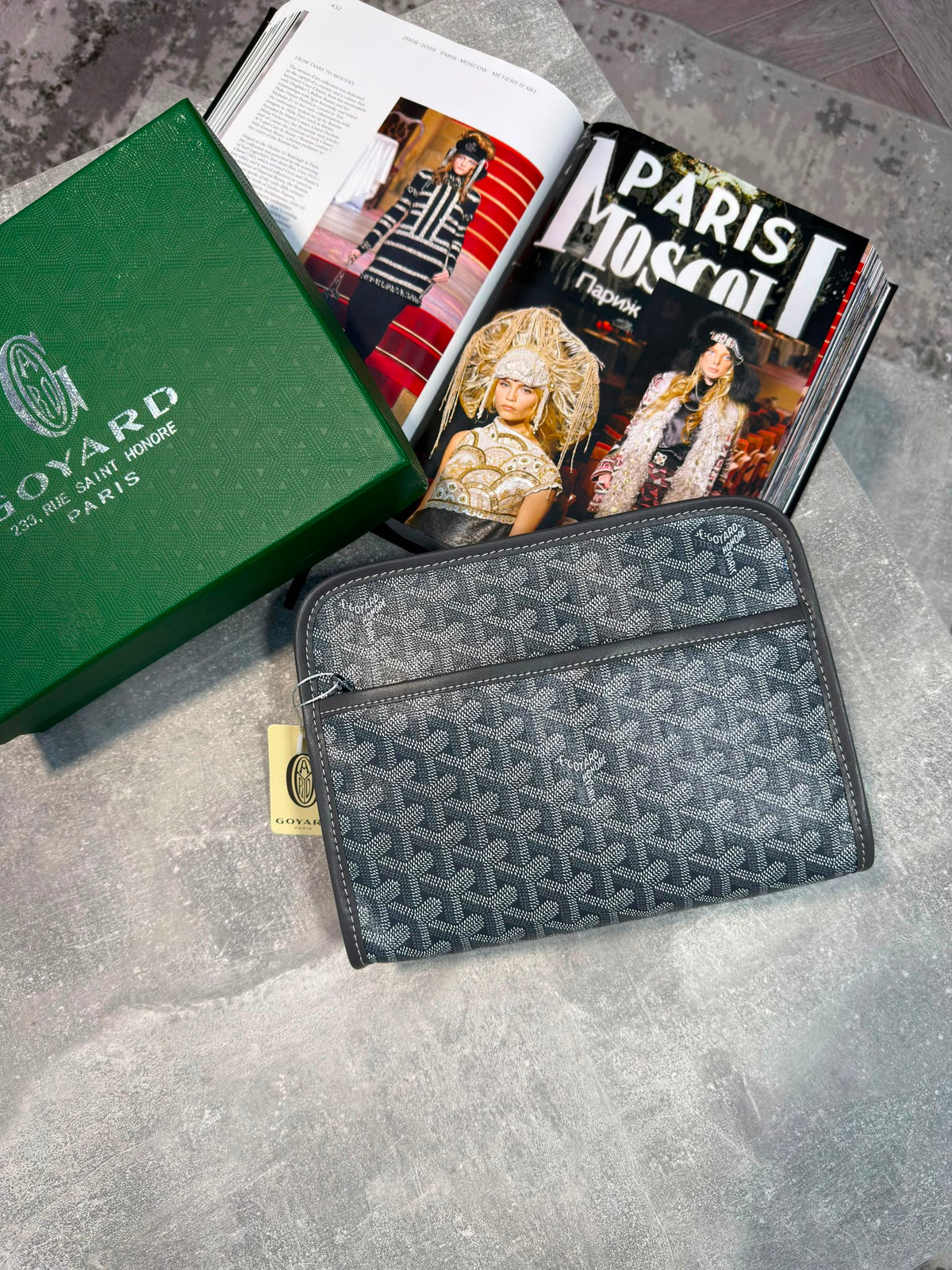 Goyard Mens Wash Bags Grey GOYARD