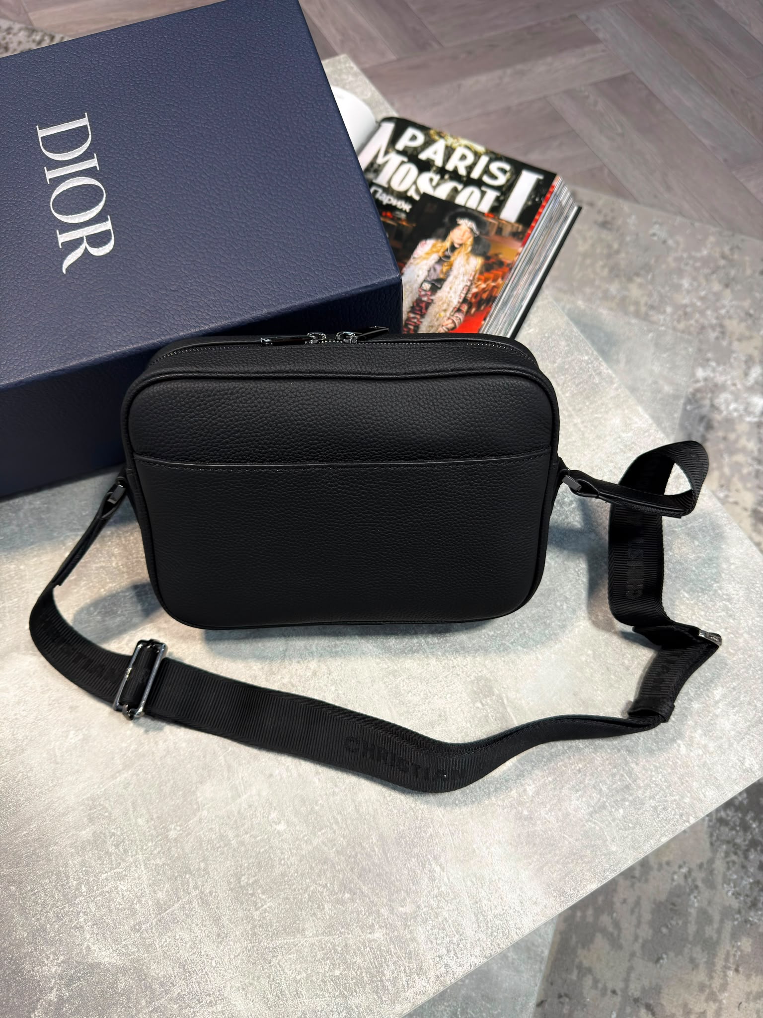 Dior Mens Zipped Messenger Bag Black DIOR
