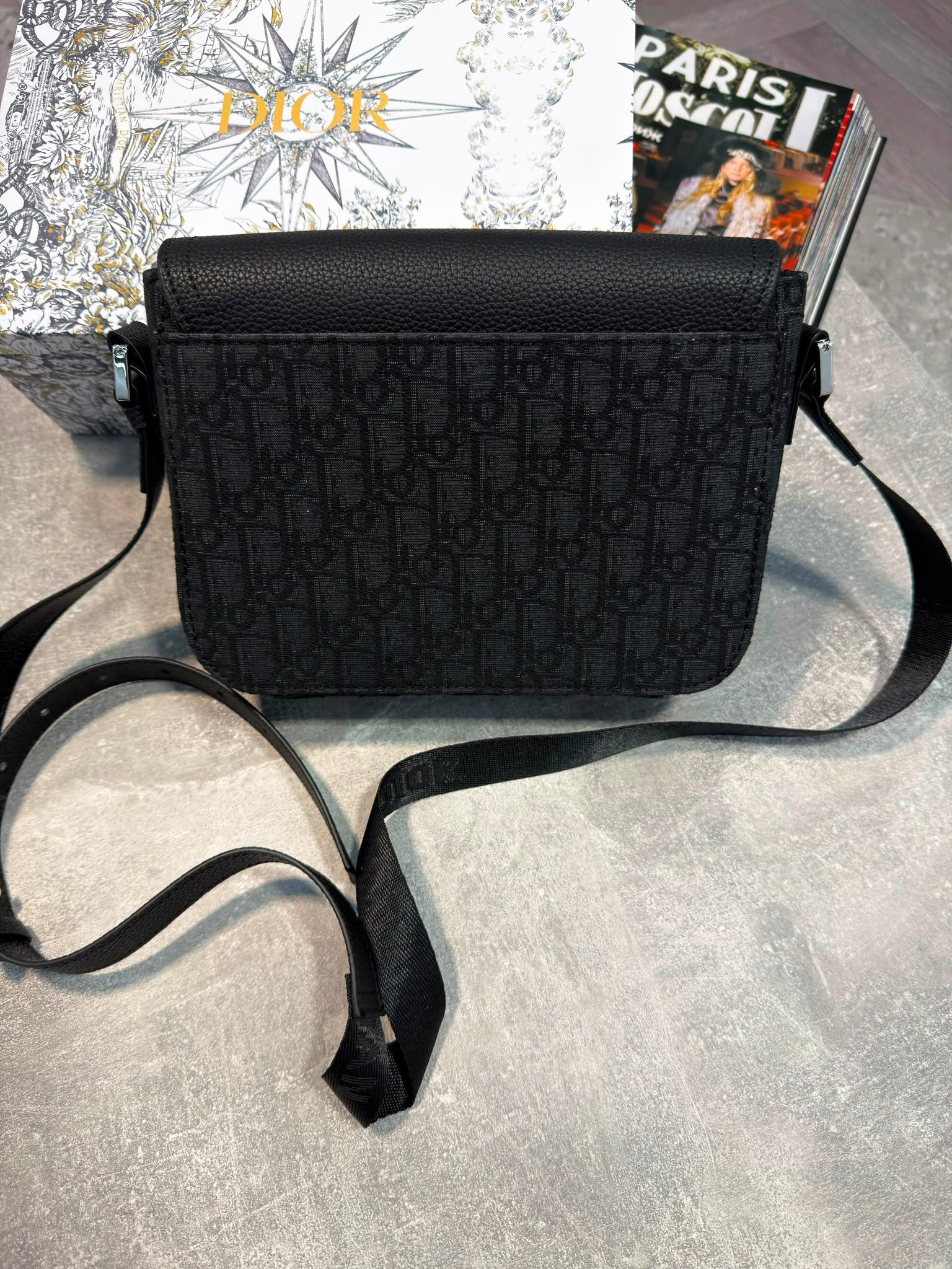 Dior Mens Saddle Bag Black DIOR