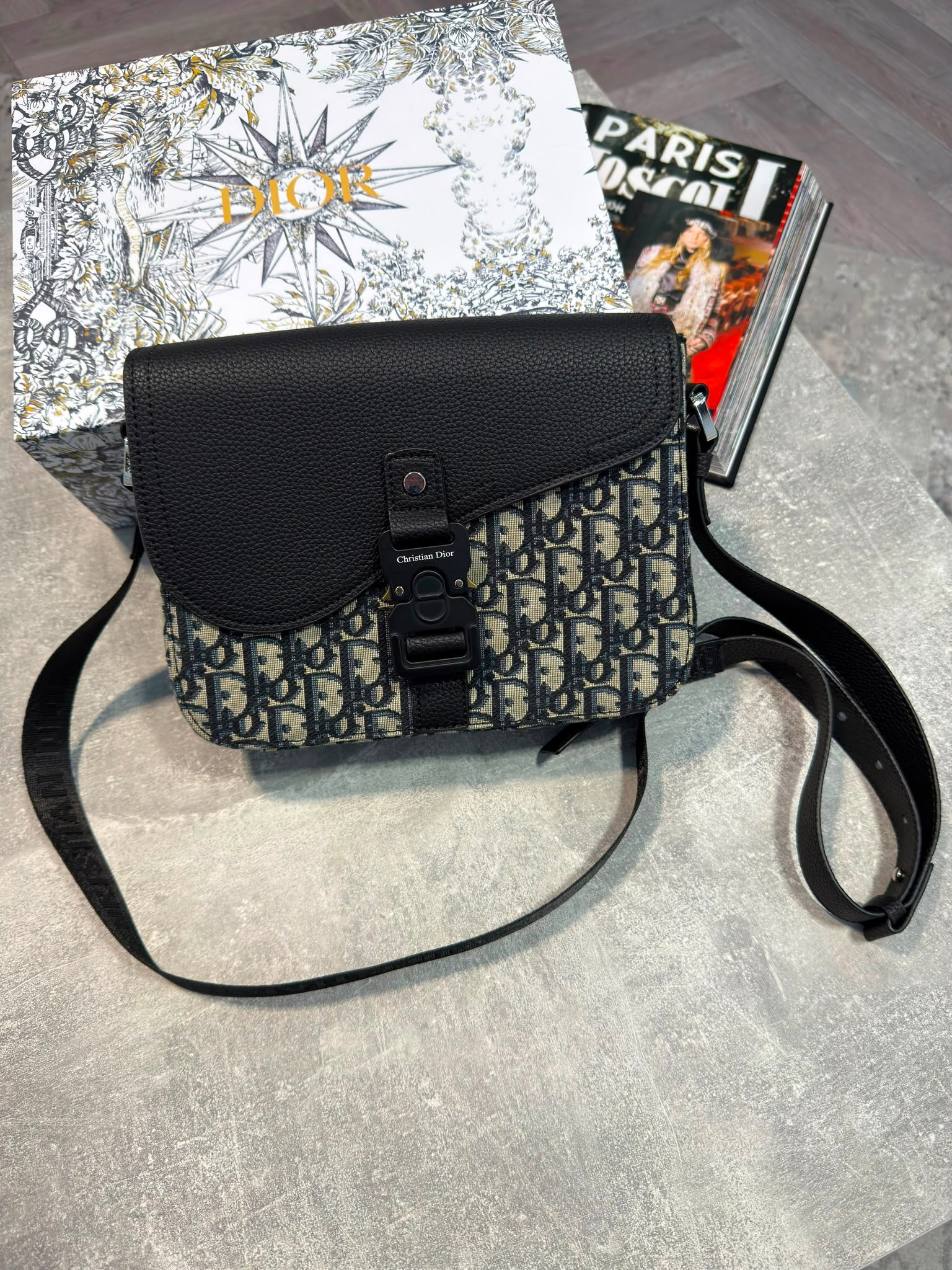 Dior Mens Saddle Bag Beige DIOR
