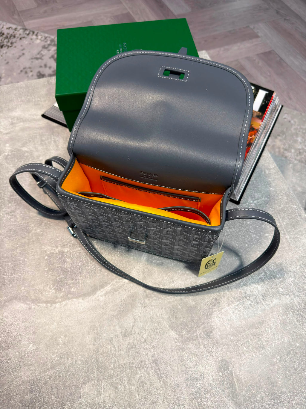 Goyard Mens PM Messenger Bag Grey DIOR