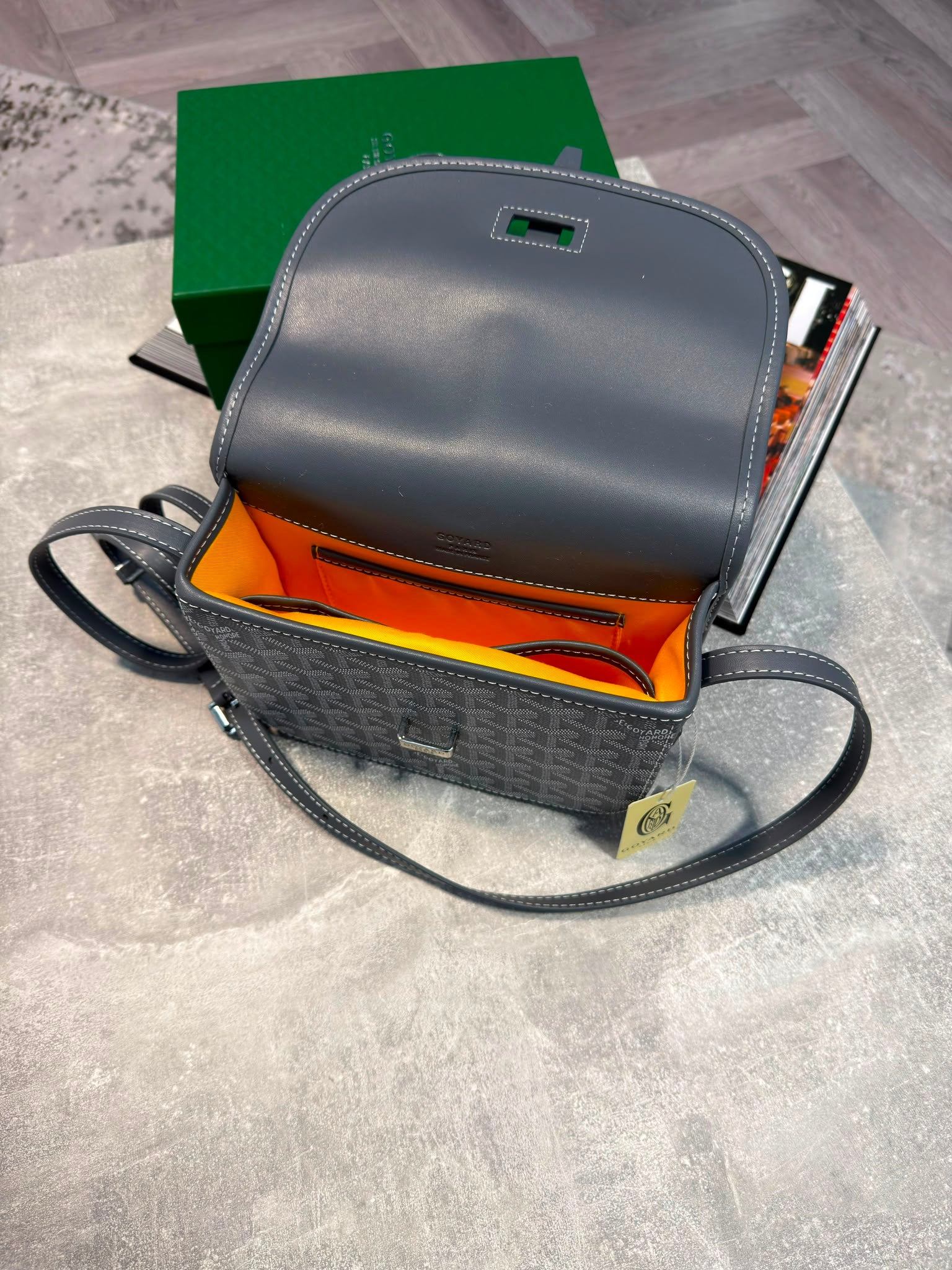 Goyard Mens PM Messenger Bag Grey DIOR