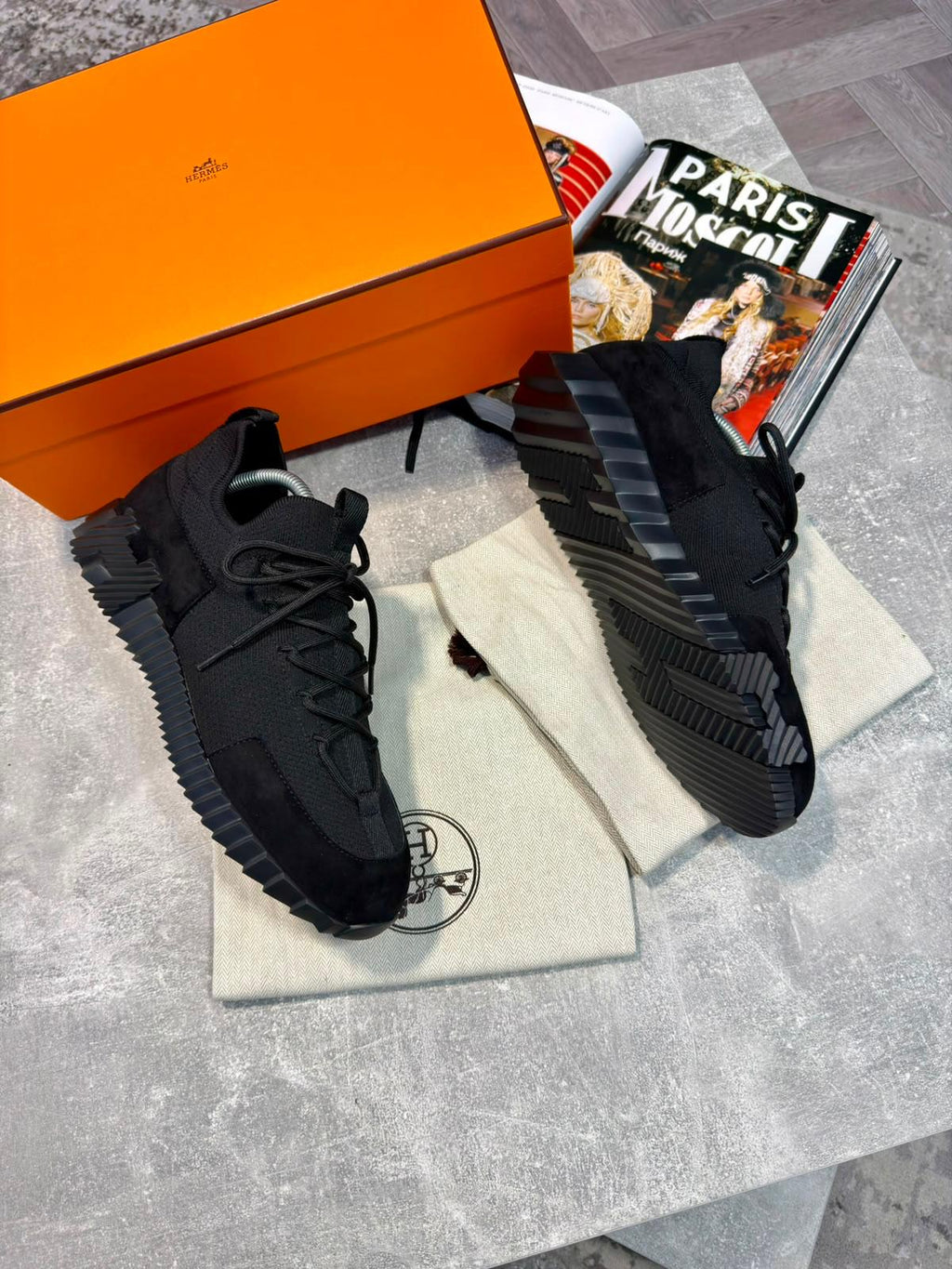 Harmes Paris Slip On Black Herm