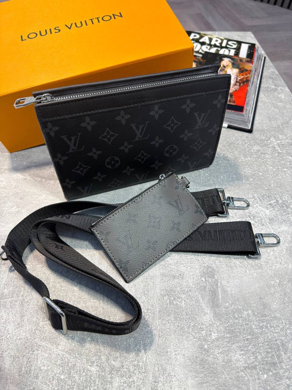 LV Mens Bag Black and Grey LV