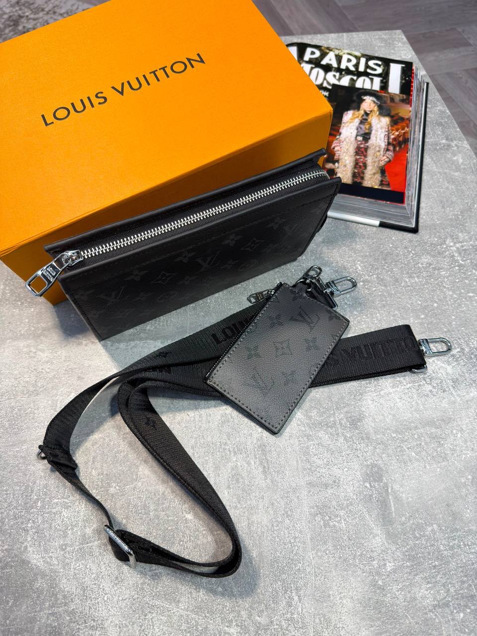 LV Mens Bag Black and Grey LV