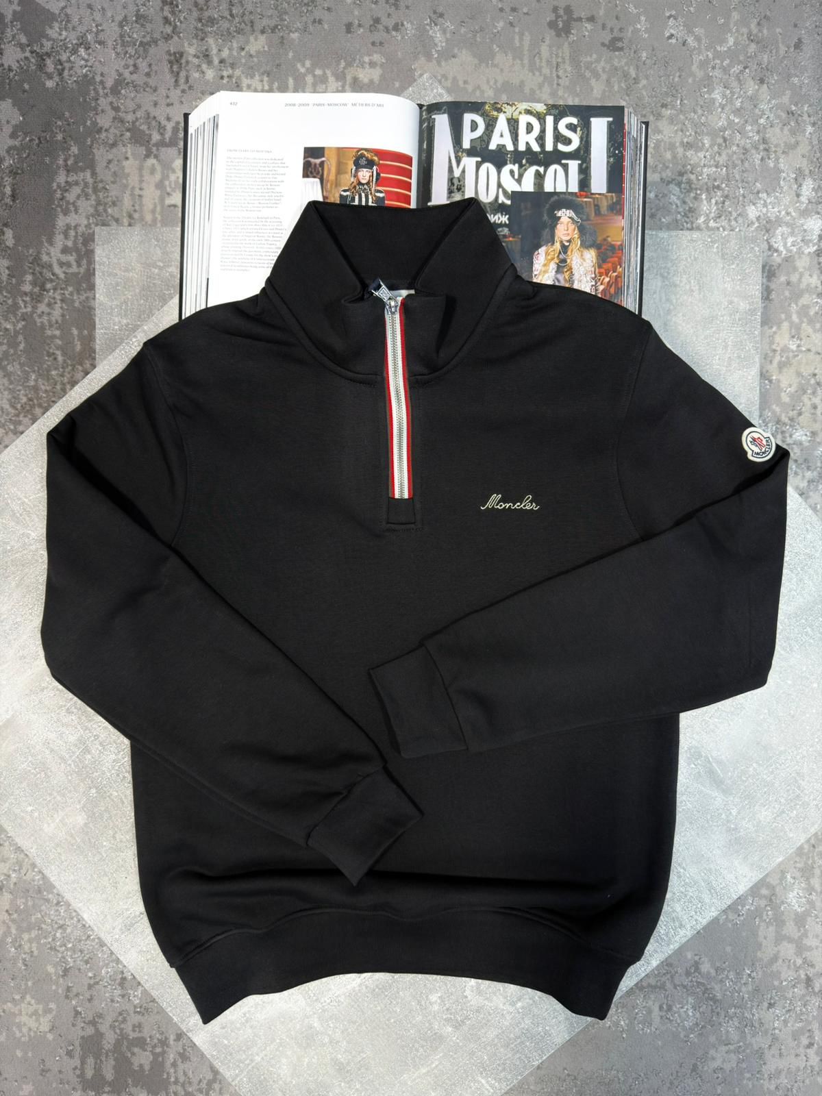 MNCLR 1/4 Zip Black CLER