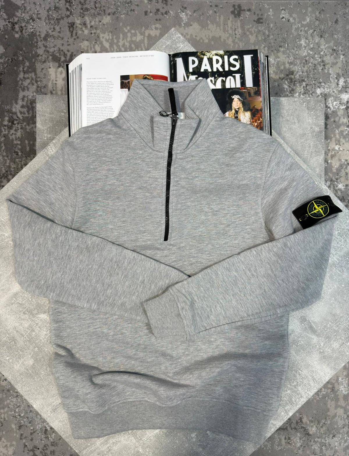 Si 1/4 Zip Light Grey si