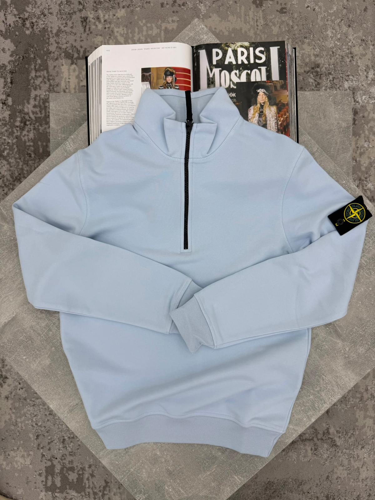Si 1/4 Zip Sky Blue si