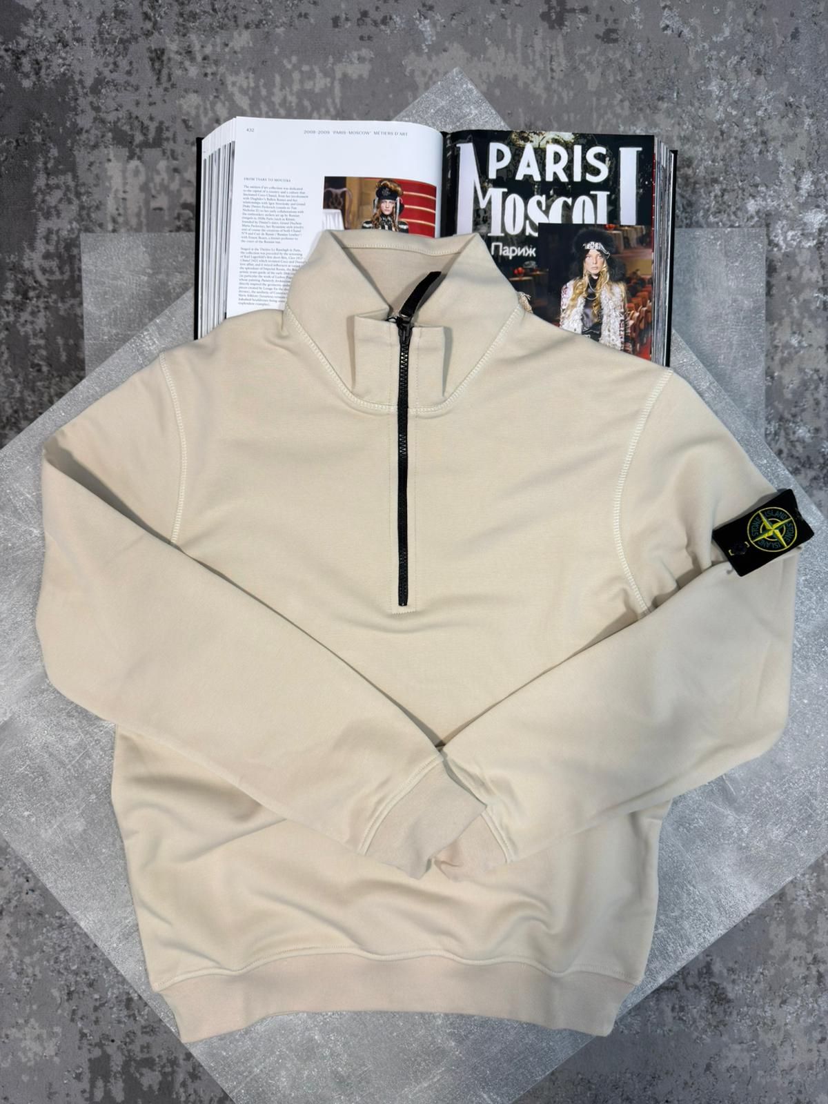 Si 1/4 Zip Beige si