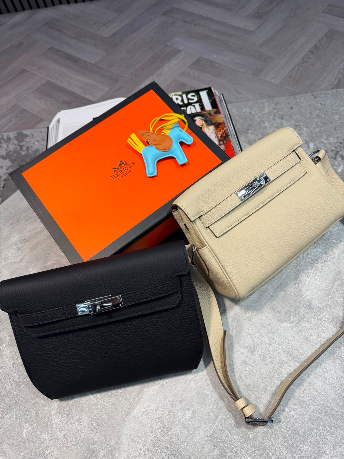 HM Mens Bag Beige Herm