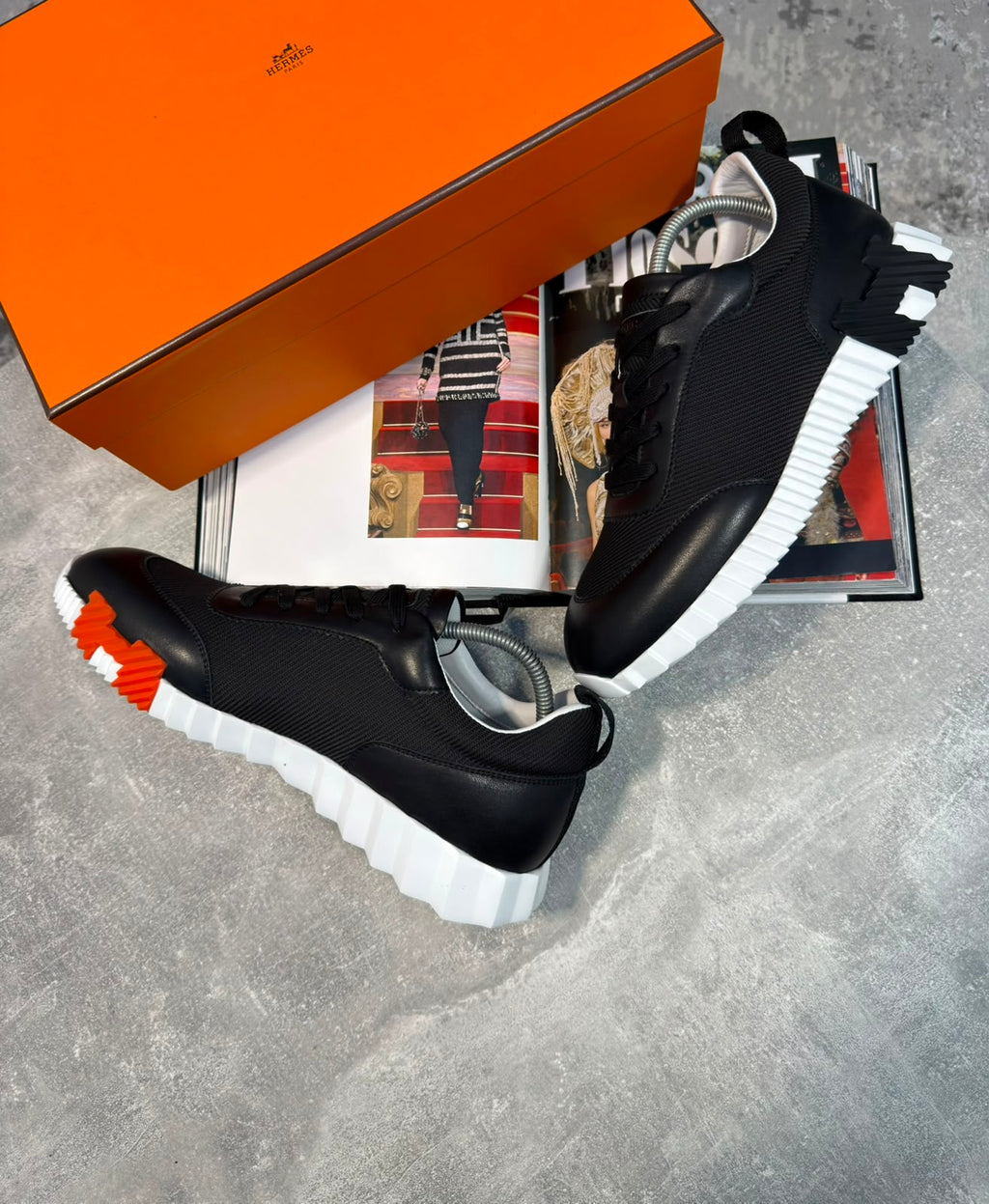 HM Trainers Black and orange HM