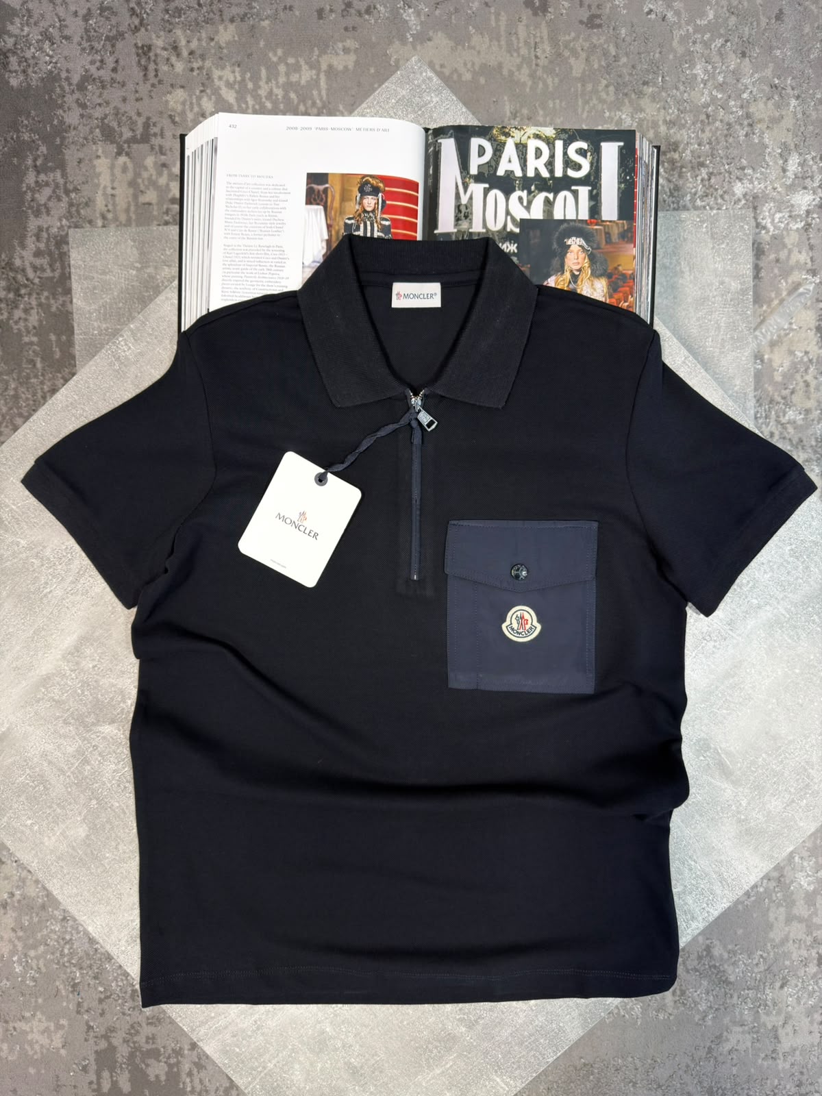MNCLR pocket Polo Navy CLER