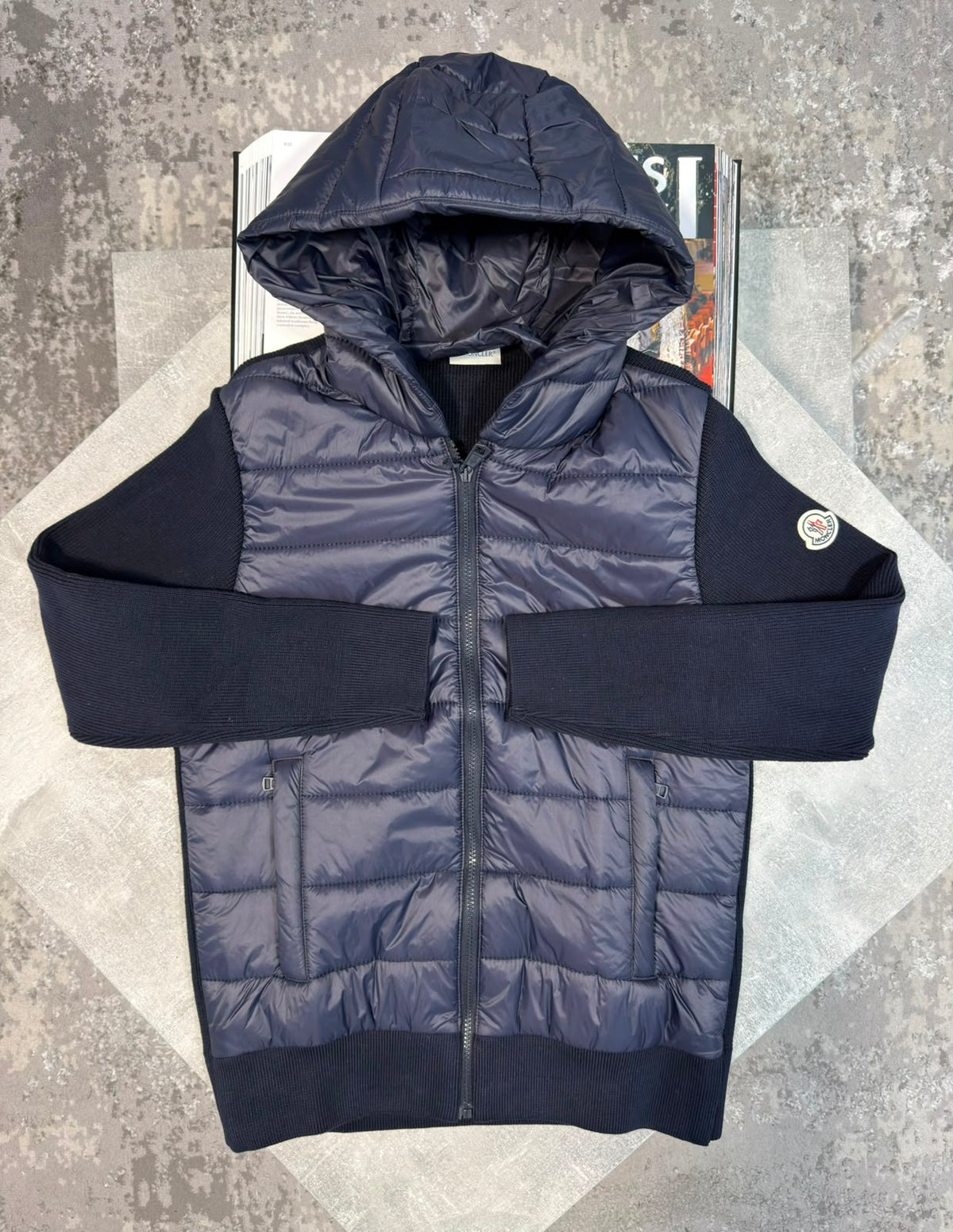 MNCLR padded Zip up jacket Navy CLER