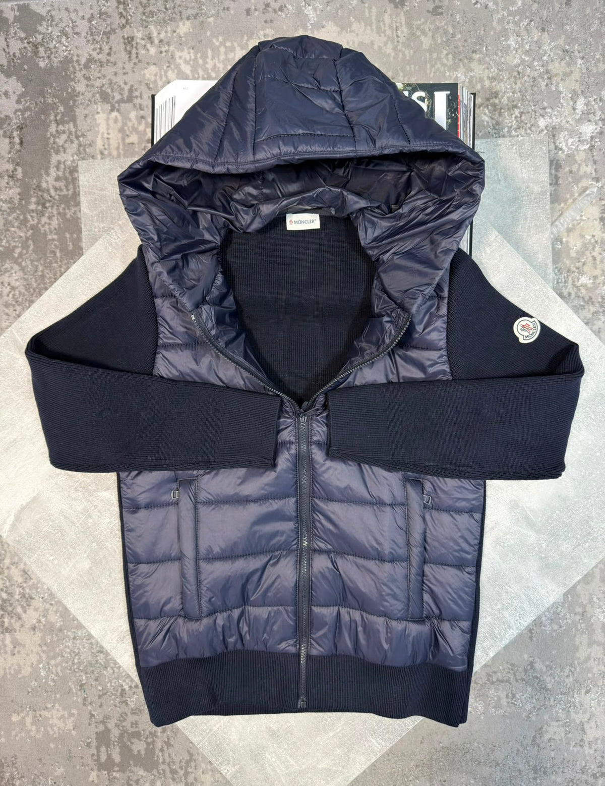 MNCLR padded Zip up jacket Navy CLER