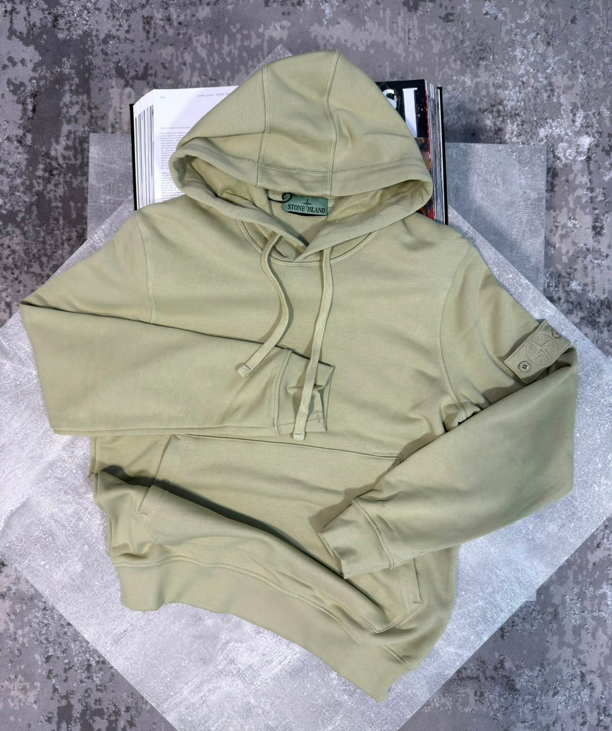 SI Ghost Badge Hoodie Khaki STONE