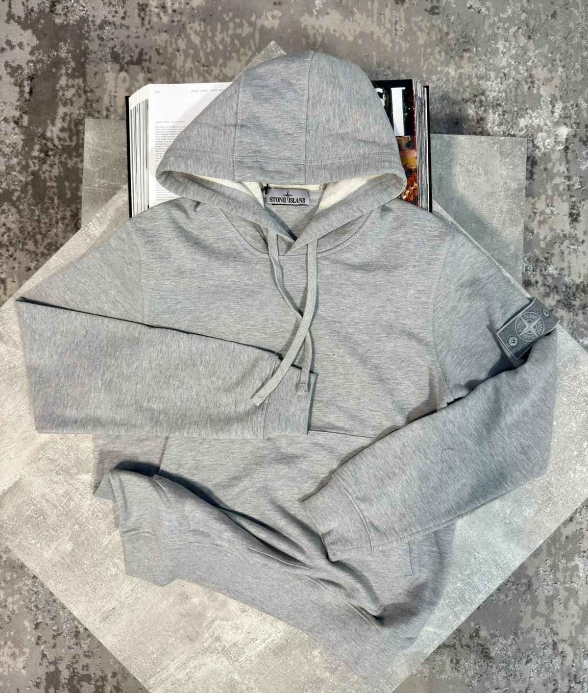 SI Ghost Badge Hoodie Light Grey STONE