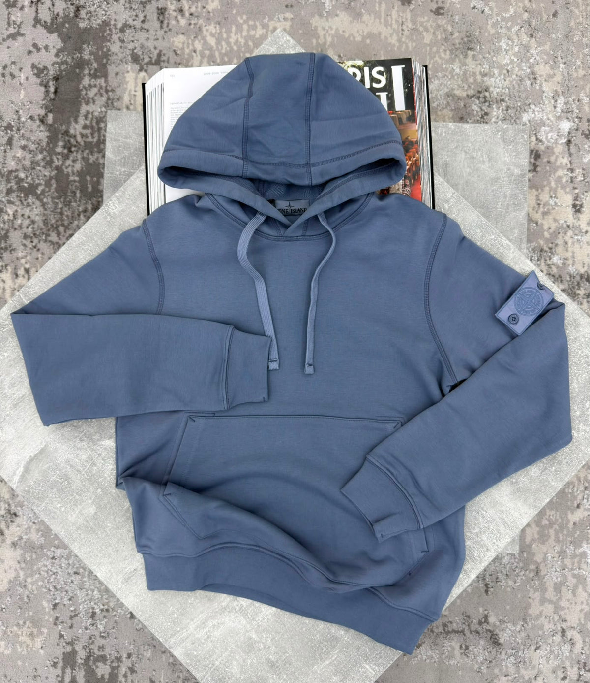 SI Ghost Badge Hoodie Pale Blue STONE