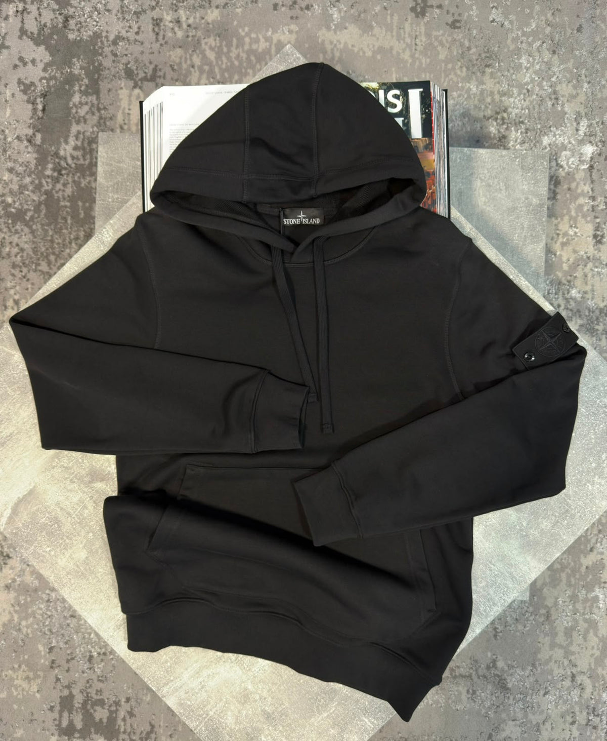 SI Ghost Badge Hoodie Black STONE