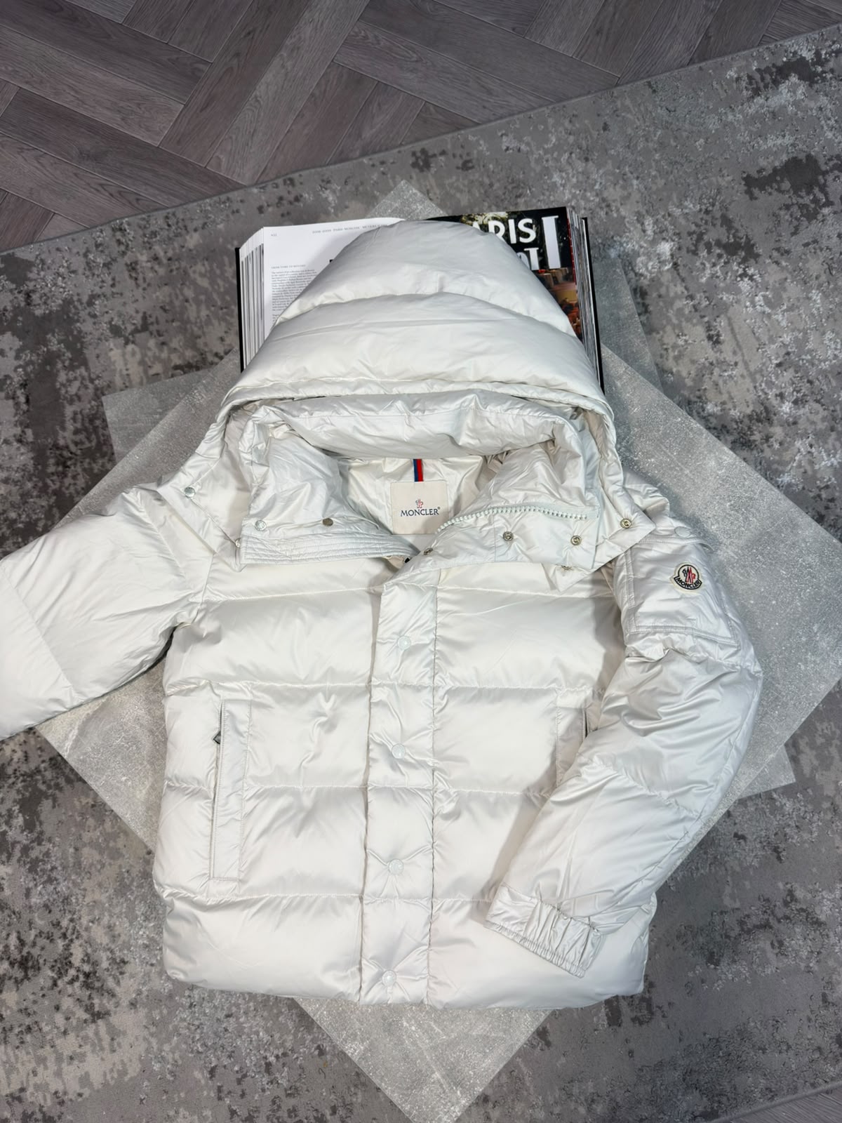 Mnclr Maya Matt Jacket White CLER