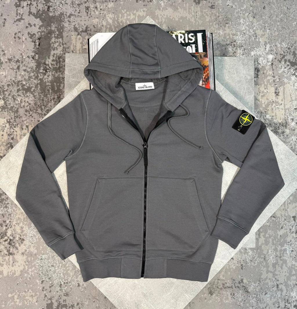 Si zip up hoodie STONE