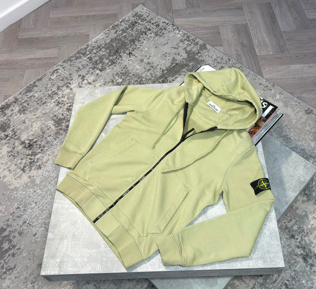 Si zip up hoodie Khaki STONE