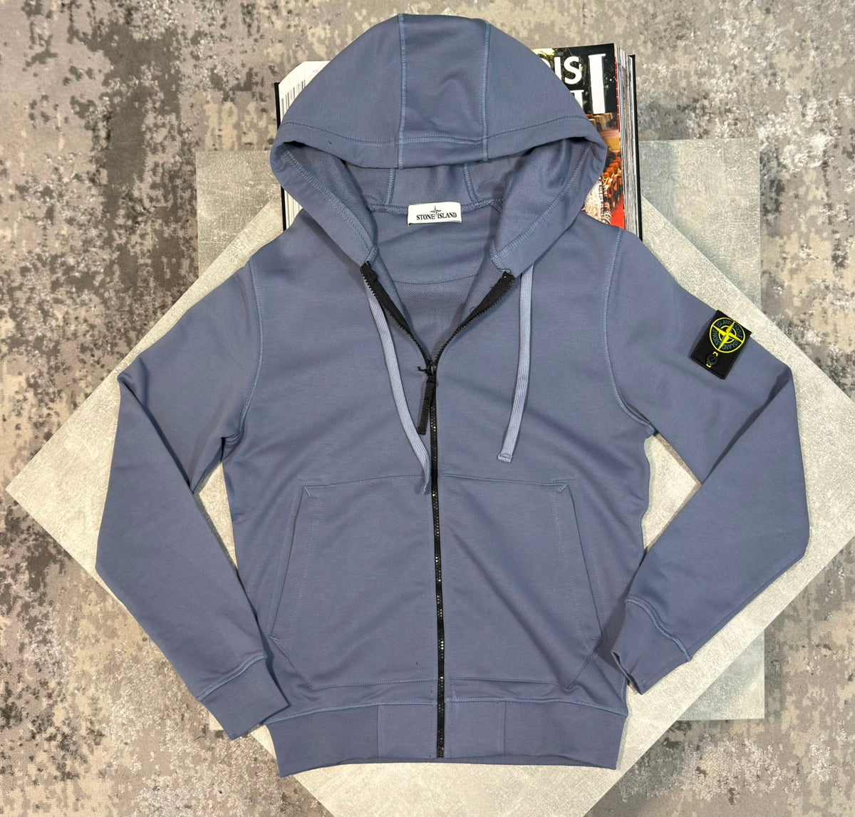 Si zip up hoodie Pale Blue STONE