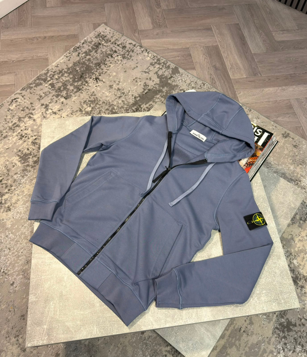 Si zip up hoodie Pale Blue STONE