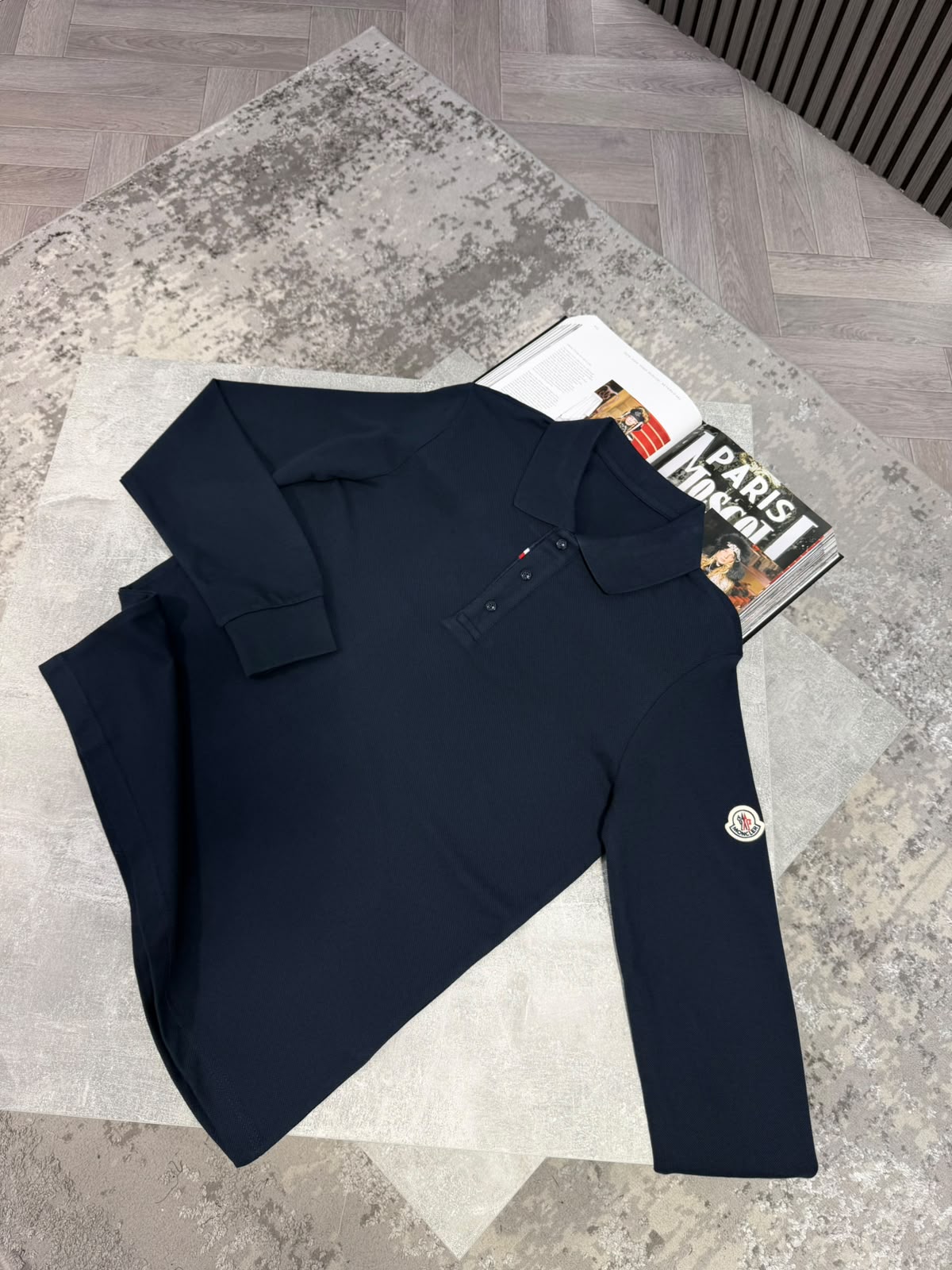 Mnclr long sleeve shirt Navy CLER