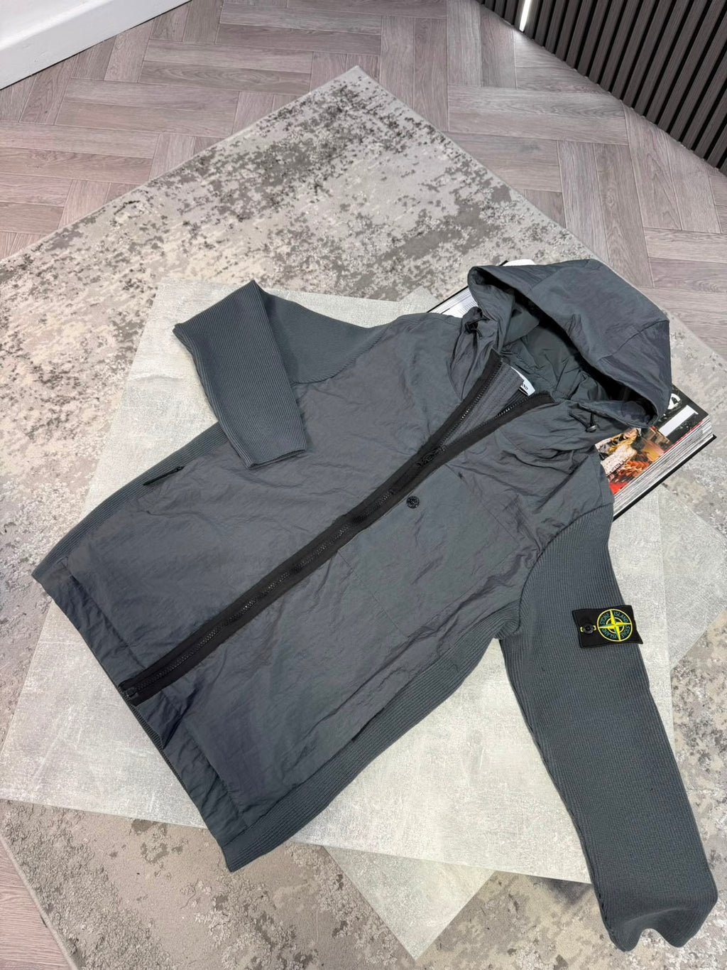 SI hooded Jacket Grey STONE