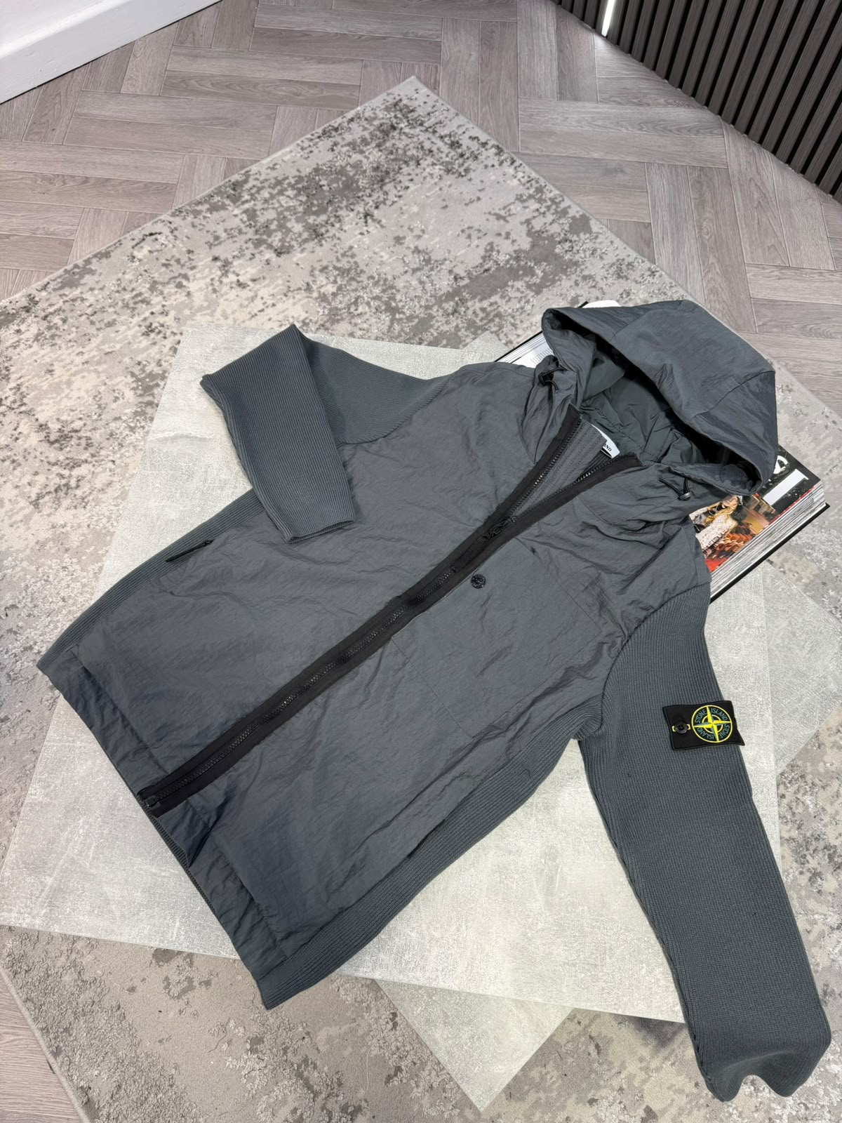 SI hooded Jacket Grey STONE