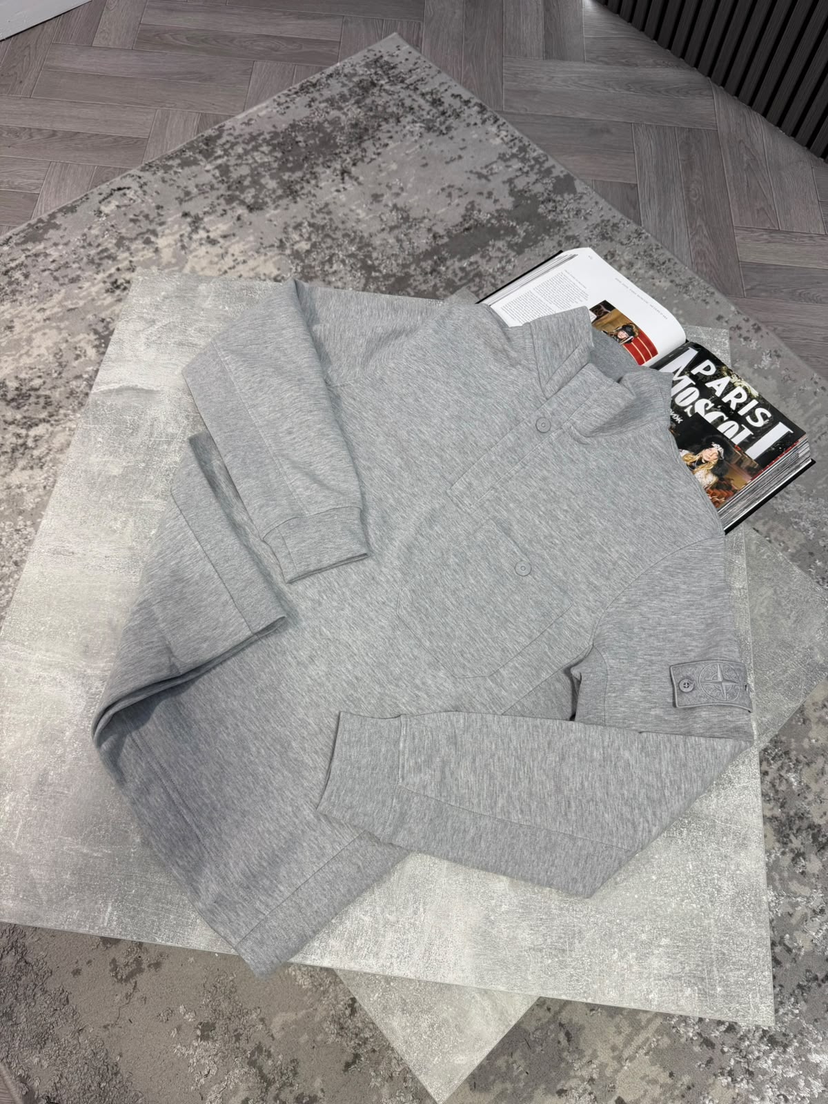 Si 1/4 zip Light Grey STONE