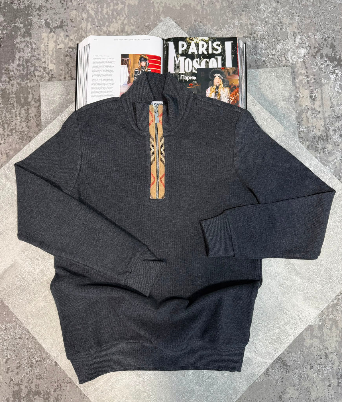 BB 1/4 Zip Grey BB