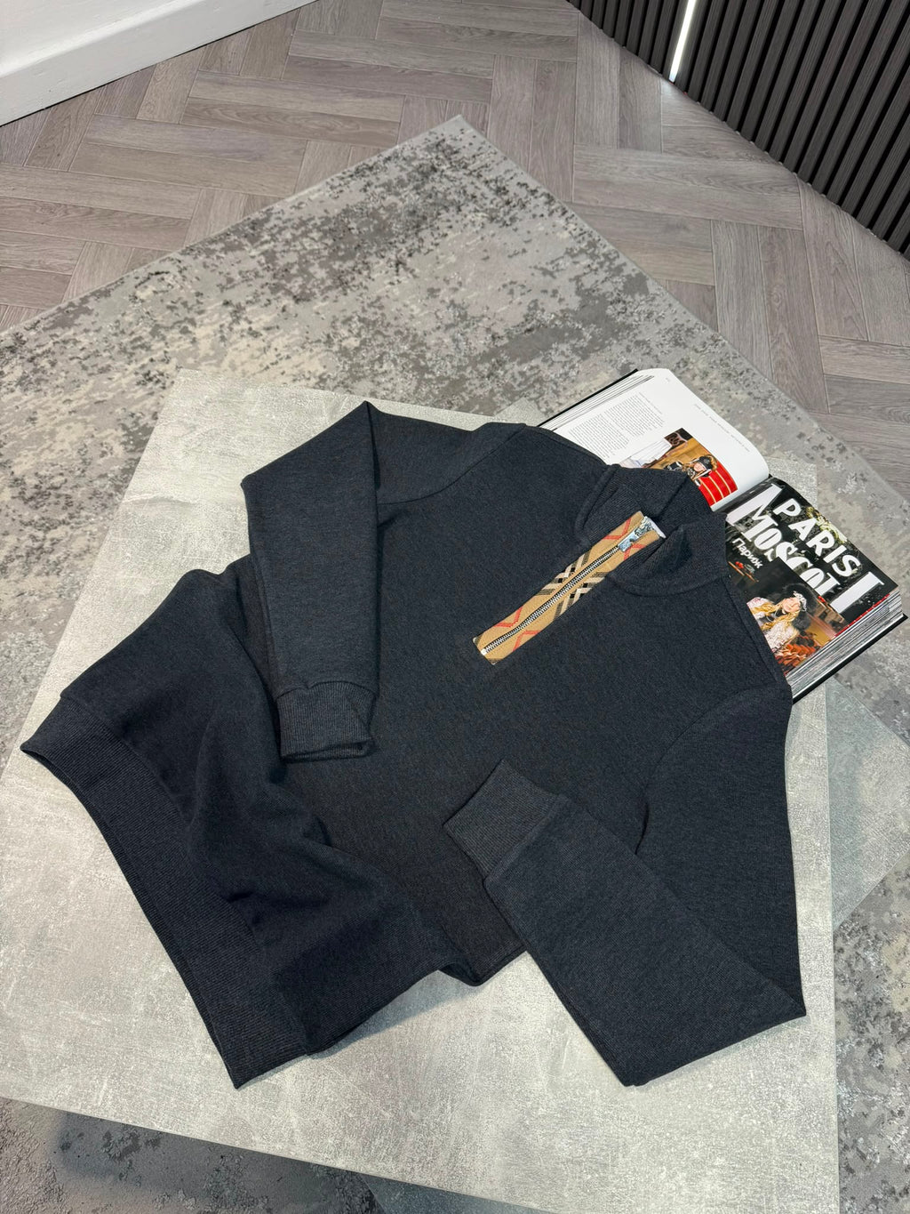 BB 1/4 Zip Grey BB